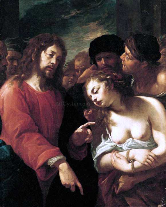  Giuseppe Nuvolone Christ and the Woman Taken in Adultery - Canvas Art Print