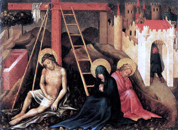  Unknown Austrian Masters Christ as Man of Sorrow below the Cross - Canvas Art Print