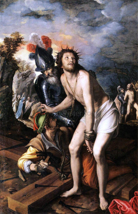  Vincenzo Campi Christ Being Nailed to the Cross - Canvas Art Print