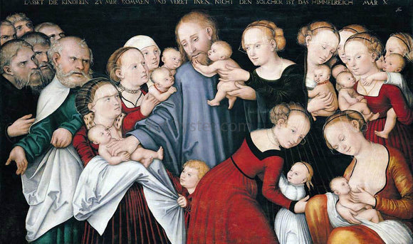  The Younger Lucas Cranach Christ Blessing the Children - Canvas Art Print