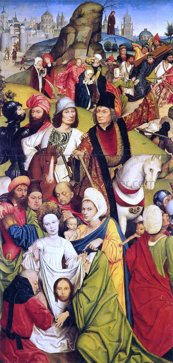  Derick Baegert Christ Carrying the Cross and Veronica with the Sudarium - Canvas Art Print