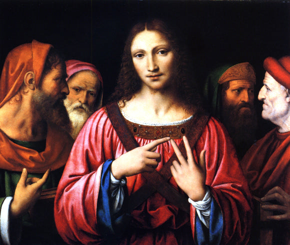  Bernardino Luini Christ Disputing with the Doctors - Canvas Art Print