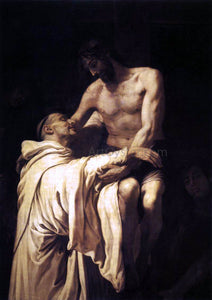  Francisco Ribalta Christ Embracing St Bernard - Canvas Art Print