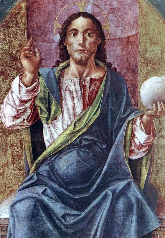  Bartolomeo Vivarini Christ Enthroned (detail) - Canvas Art Print