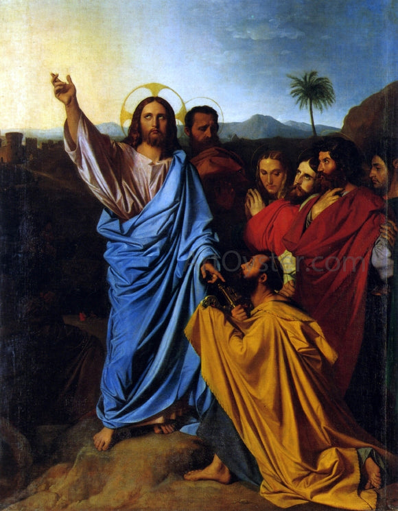  Jean-Auguste-Dominique Ingres Christ Giving Peter the Keys of Paradise - Canvas Art Print