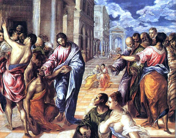  El Greco Christ Healing the Blind - Canvas Art Print