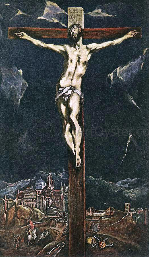  El Greco Christ in Agony on the Cross - Canvas Art Print