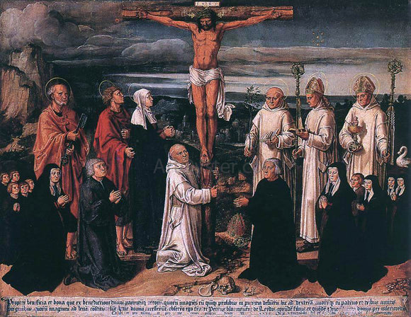  Anton Woensam Von Worms Christ on the Cross with Carthusian Saints - Canvas Art Print