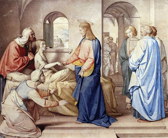  Johann Friedrich Overbeck Christ Resurrects the Daughter of Jairus - Canvas Art Print