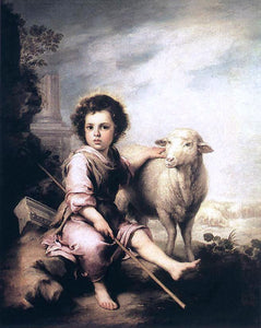  Bartolome Esteban Murillo Christ the Good Shepherd - Canvas Art Print