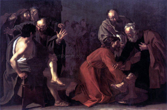  Dirck Van Baburen Christ Washing the Apostles Feet - Canvas Art Print