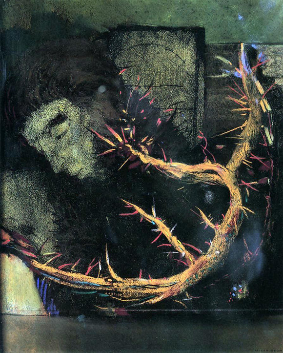  Odilon Redon Christ with Red Thorns - Canvas Art Print