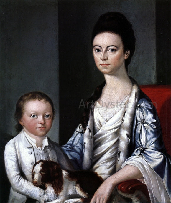  Gilbert Stuart Christian Stelle Banister and Her Son, John - Canvas Art Print