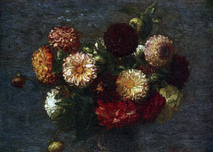  Henri Fantin-Latour Chrysanthemums - Canvas Art Print