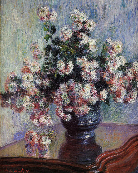  Claude Oscar Monet Chrysanthemums - Canvas Art Print