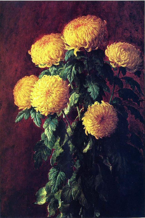  John Ross Key Chrysanthemums - Canvas Art Print