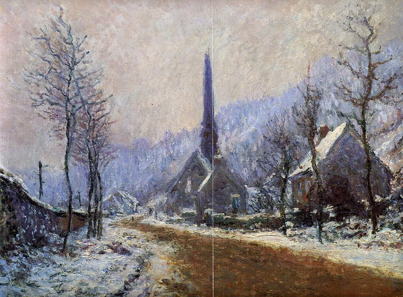  Claude Oscar Monet Church at Jeufosse, Snowy Weather - Canvas Art Print