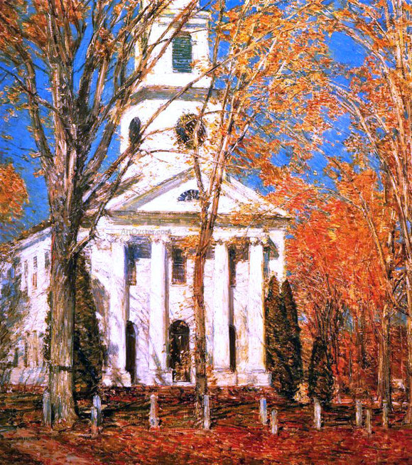  Frederick Childe Hassam Church at Old Lyme - Canvas Art Print