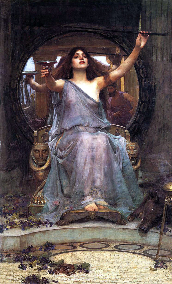 John William Waterhouse Circe Offering the Cup to Odysseus - Canvas Art Print