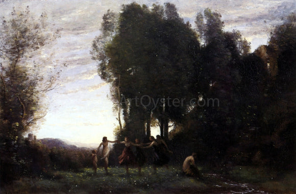  Jean-Baptiste-Camille Corot Circle of Nymphs, Morning - Canvas Art Print