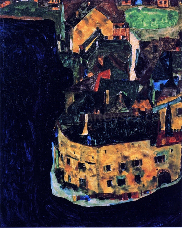  Egon Schiele City on the Blue River - Canvas Art Print