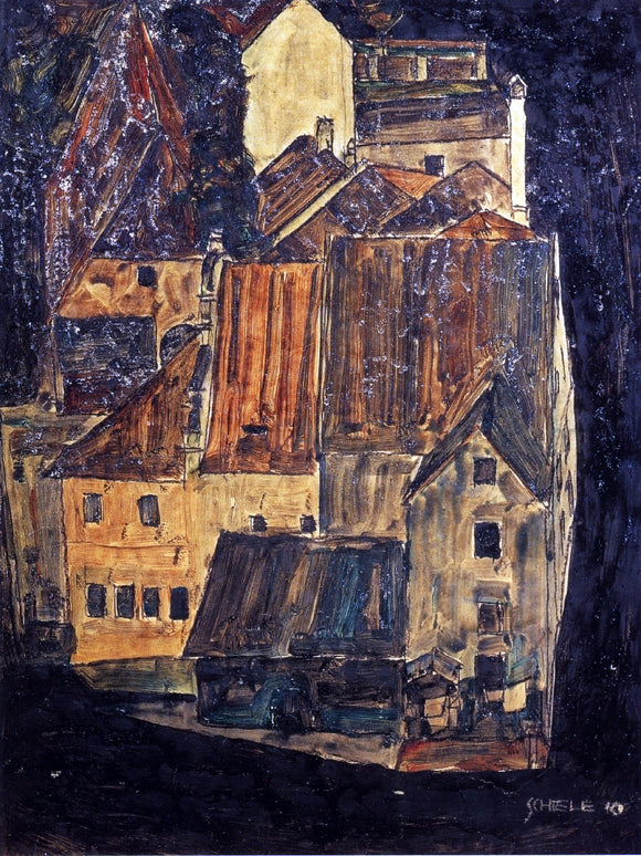  Egon Schiele City on the Blue River I - Canvas Art Print