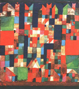  Paul Klee City Picture with Red and Green Accents - Canvas Art Print