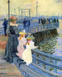  Maurice Prendergast City Point Bridge - Canvas Art Print