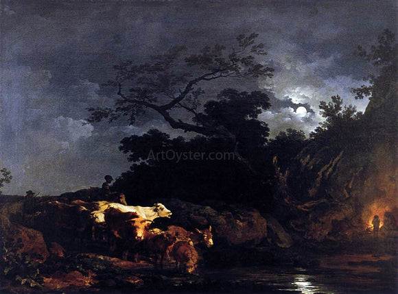  Philip Jacques De Loutherbourg Clair de Lune (Moonlight) - Canvas Art Print
