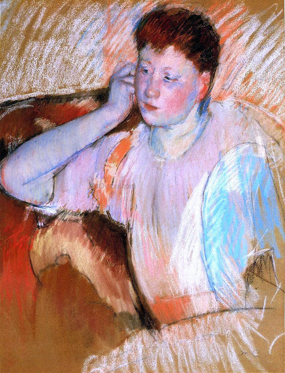  Mary Cassatt Clarissa, Turned Left, with Her Hand to Her Ear - Canvas Art Print