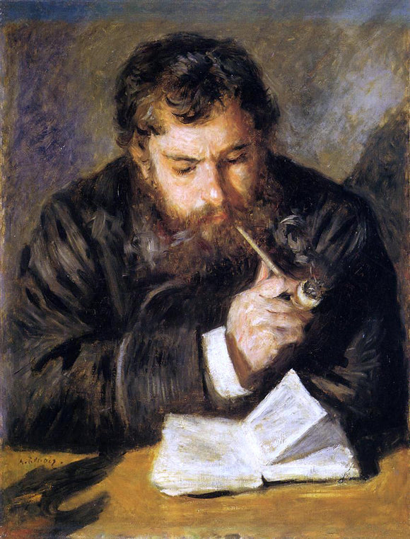  Pierre Auguste Renoir Claude Monet (also known as The Reader) - Canvas Art Print