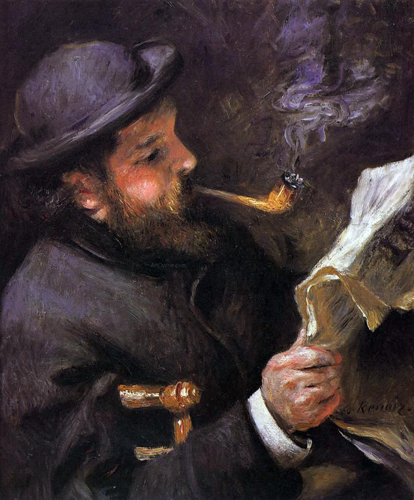  Pierre Auguste Renoir Claude Monet Reading - Canvas Art Print