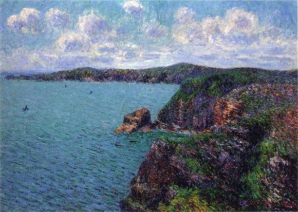  Gustave Loiseau Cliffs at Cap Frehel - Canvas Art Print