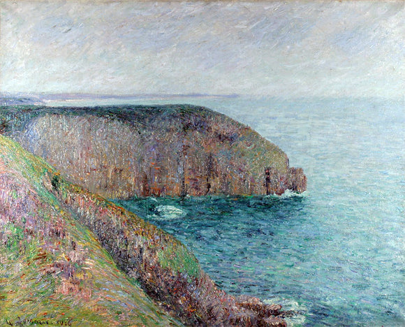  Gustave Loiseau Cliffs at Cape Frehel - Canvas Art Print