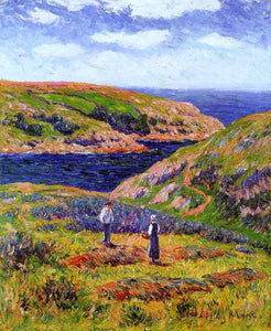  Henri Moret Cliffs at Clohars, Carnoet - Canvas Art Print