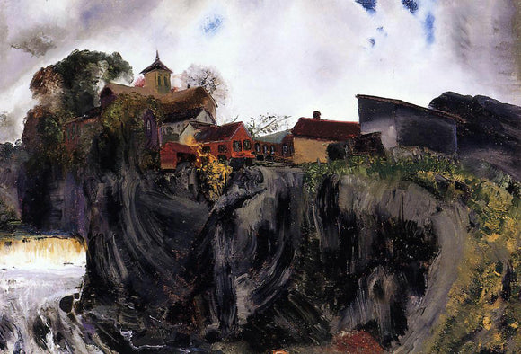  George Wesley Bellows Cliffs at Eddyville - Canvas Art Print