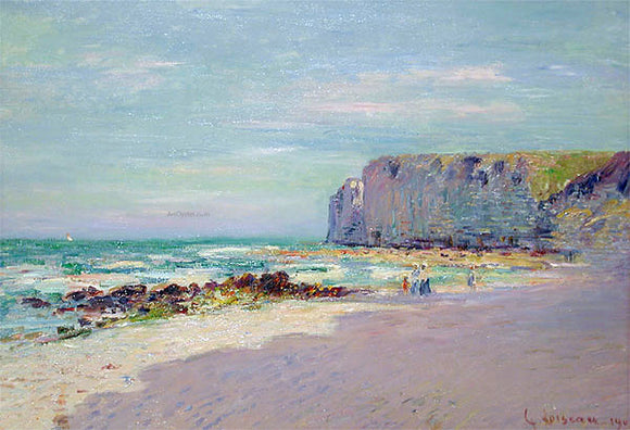  Gustave Loiseau Cliffs at Petit Dalles, Normandy - Canvas Art Print