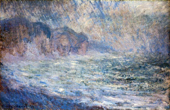  Claude Oscar Monet Cliffs at Pourville, Rain - Canvas Art Print