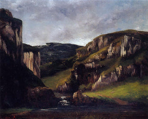  Gustave Courbet Cliffs near Ornans - Canvas Art Print
