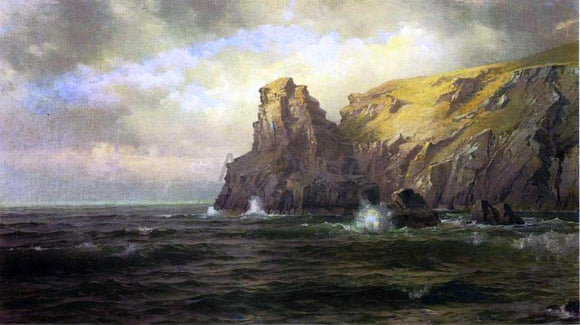  William Trost Richards Cliffs of Cornwall - Canvas Art Print