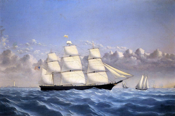  William Bradford Clipper Ship 'Golden West' of Boston, Outward Bound - Canvas Art Print