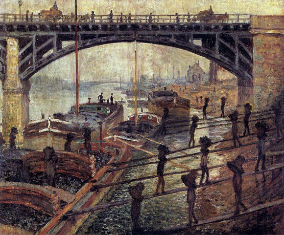  Claude Oscar Monet Coal Dockers - Canvas Art Print