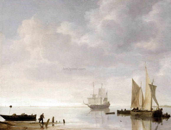  Simon De Vlieger Coastal Scene - Canvas Art Print