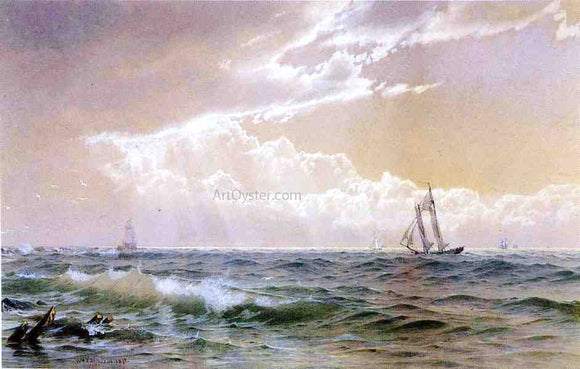  William Trost Richards Coastal Scene with Sailboats - Canvas Art Print