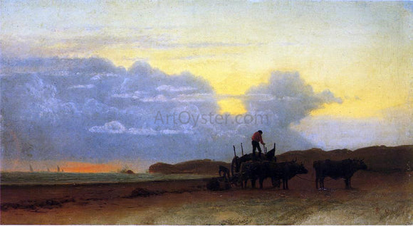  Albert Bierstadt Coastal View, Newport - Canvas Art Print