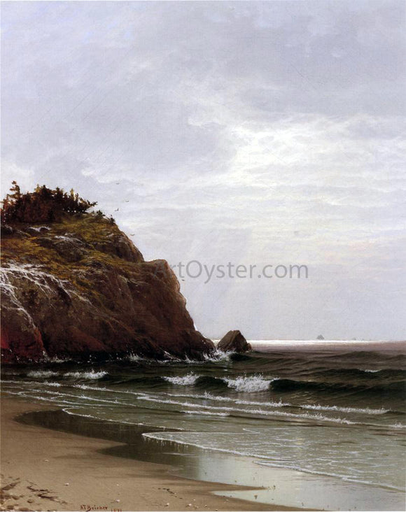  Alfred Thompson Bricher Coastal View, Newport - Canvas Art Print