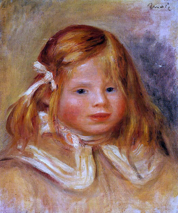  Pierre Auguste Renoir Coco in a Red Ribbon - Canvas Art Print