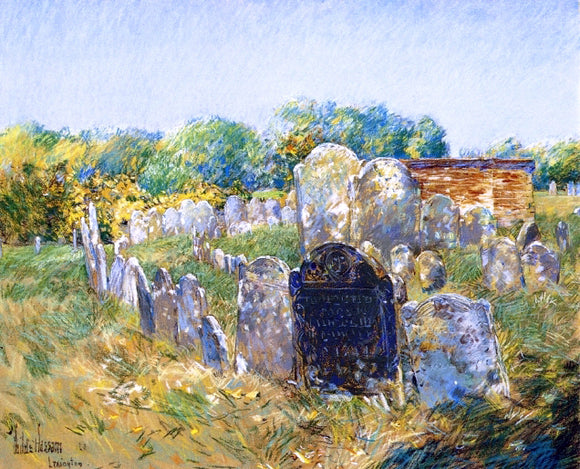  Frederick Childe Hassam A Colonial Graveyard at Lexington - Canvas Art Print