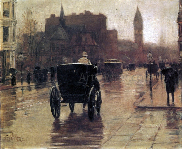  Frederick Childe Hassam Columbus Avenue, Rainy Day - Canvas Art Print
