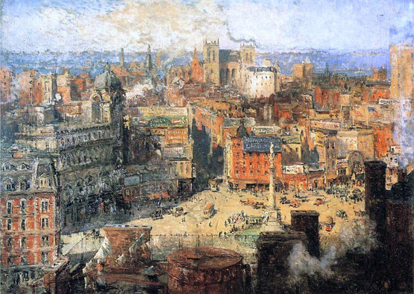 Colin Campbell Cooper Columbus Circle - Canvas Art